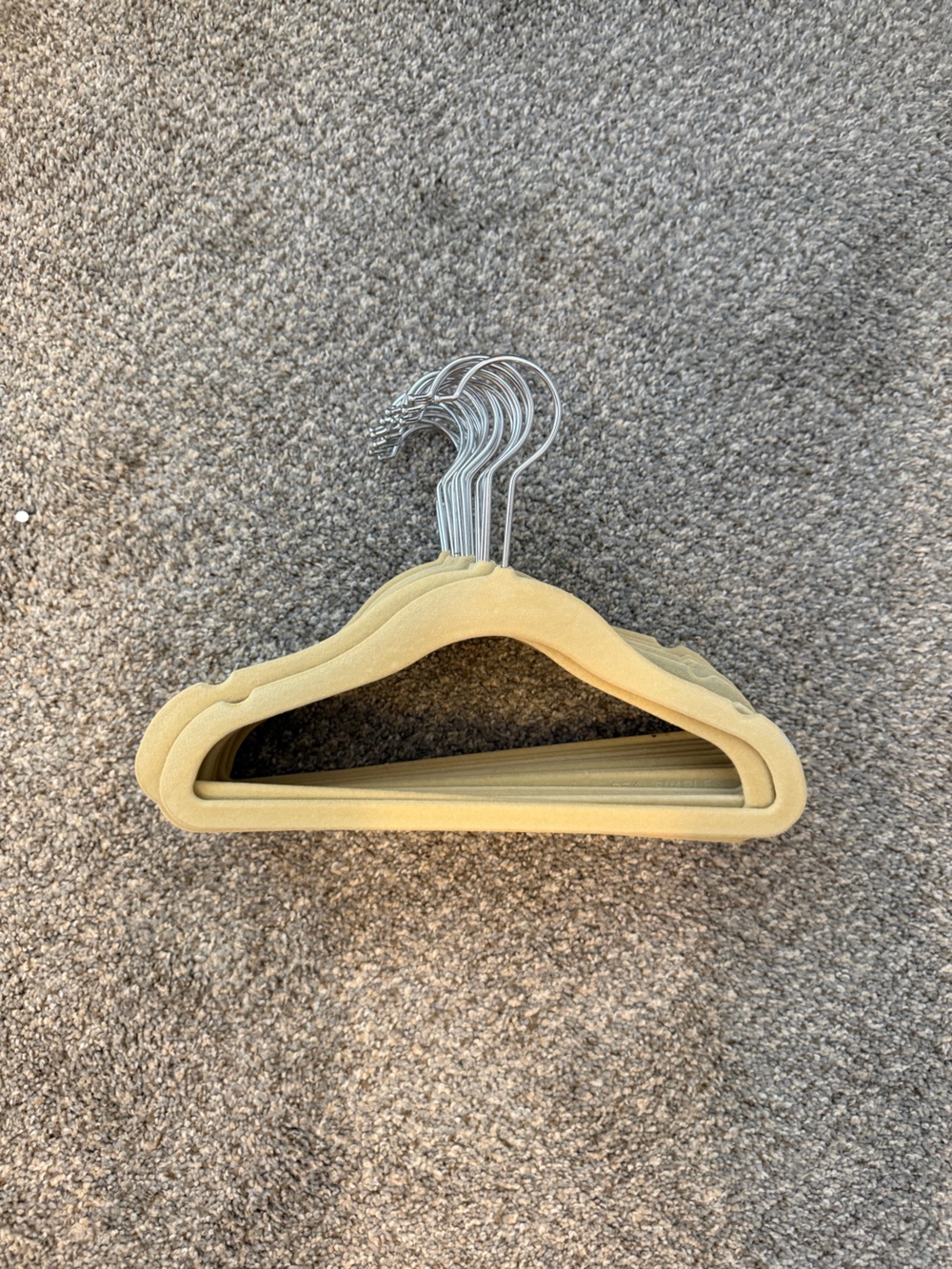 Stack of 20 Tan Hangers